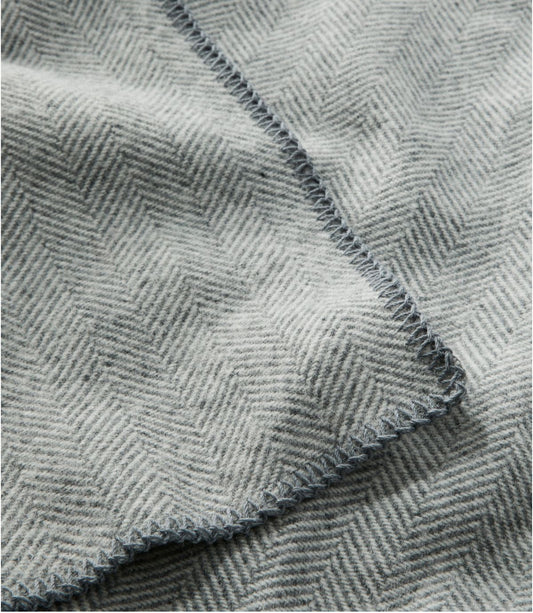 Washable Wool Blanket, Herringbone - US 4938
