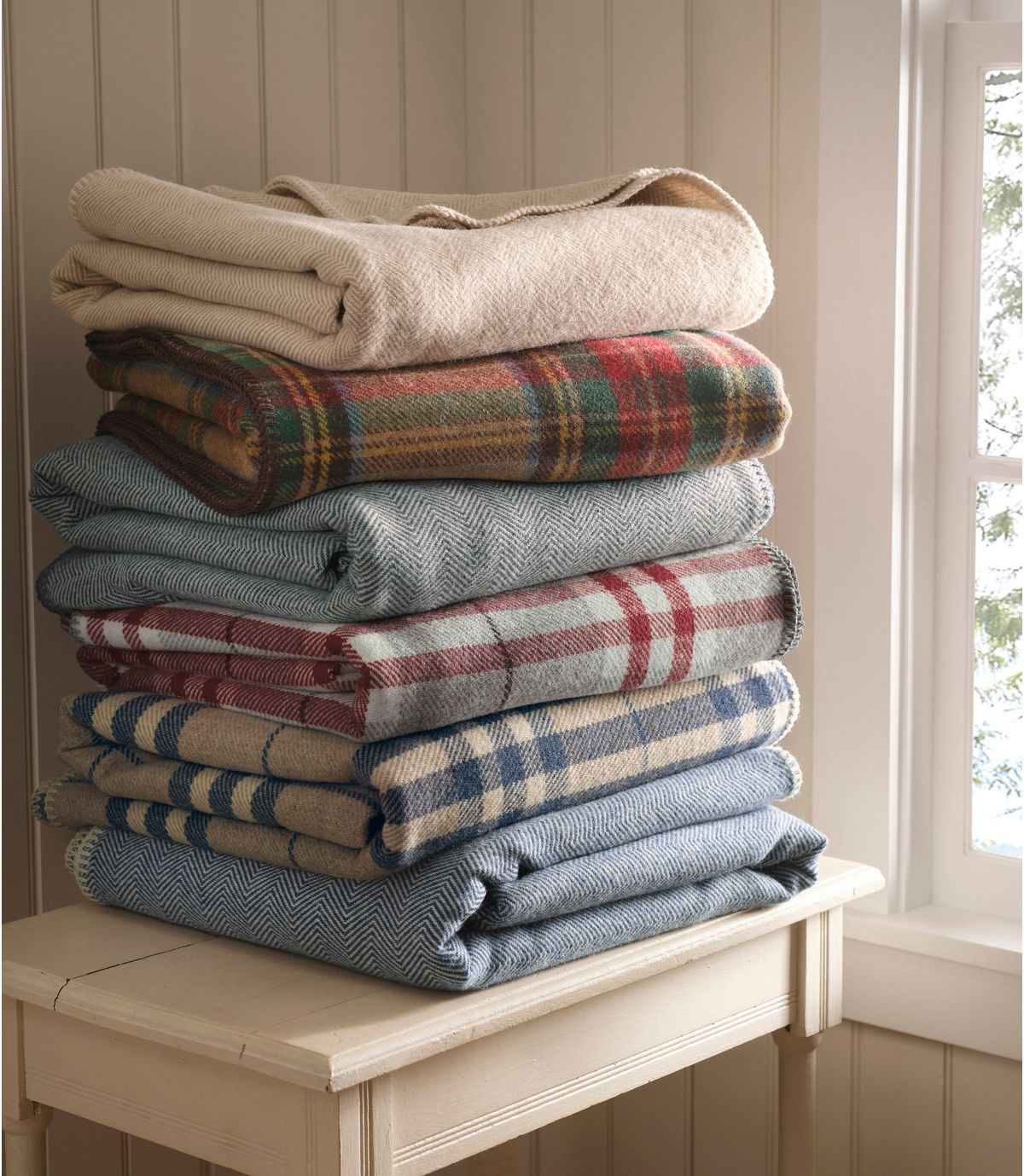 Washable Wool Blanket, Herringbone - US 4938