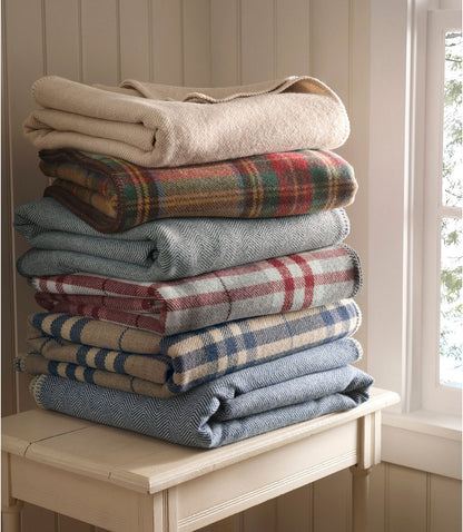 Washable Wool Blanket, Herringbone - US 4938