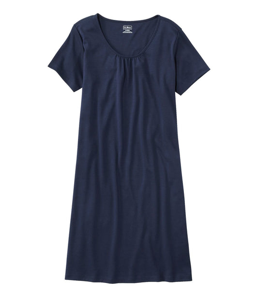 Women's Supima® Nightgown, Short-Sleeve - US 9653