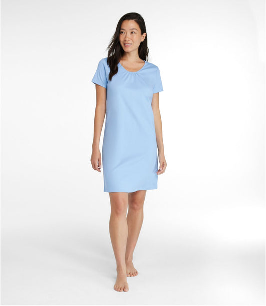 Women's Supima® Nightgown, Short-Sleeve - US 9653