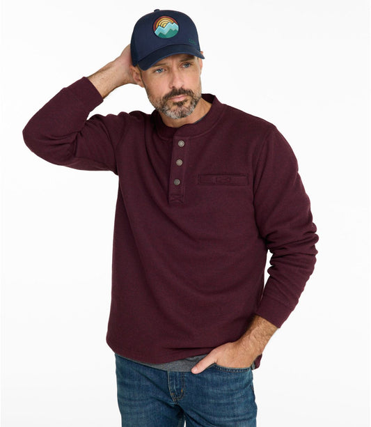 Men's Katahdin Iron Works® Bonded Waffle Fleece Henley - US 8014