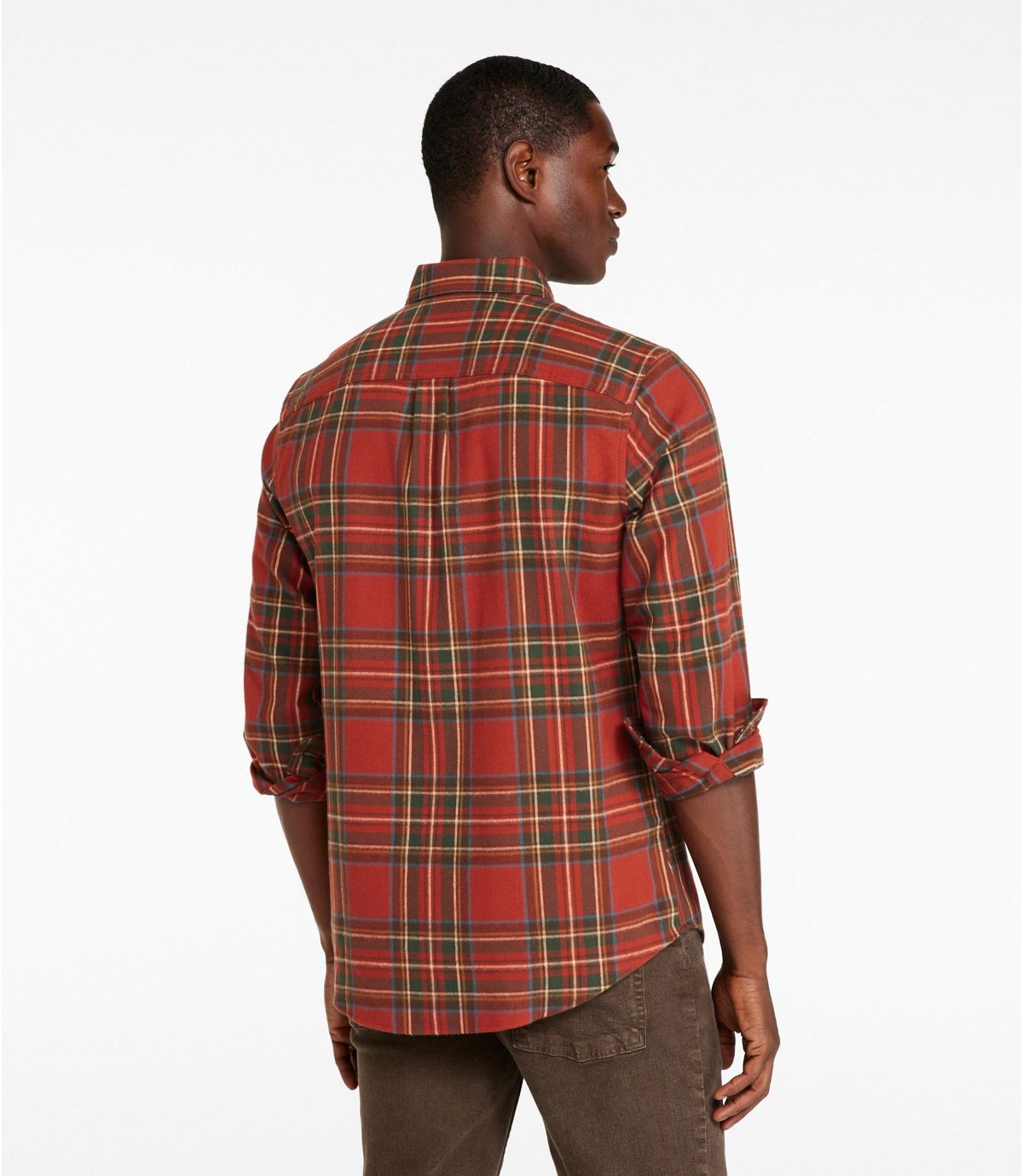 Men's Scotch Plaid Flannel Shirt, Slightly Fitted - US 0705