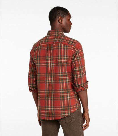 Men's Scotch Plaid Flannel Shirt, Slightly Fitted - US 0705