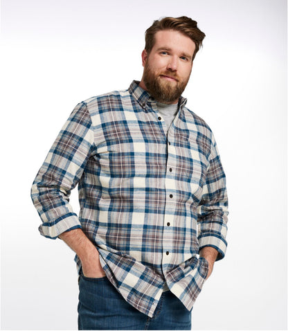 Men's Scotch Plaid Flannel Shirt, Slightly Fitted - US 0705
