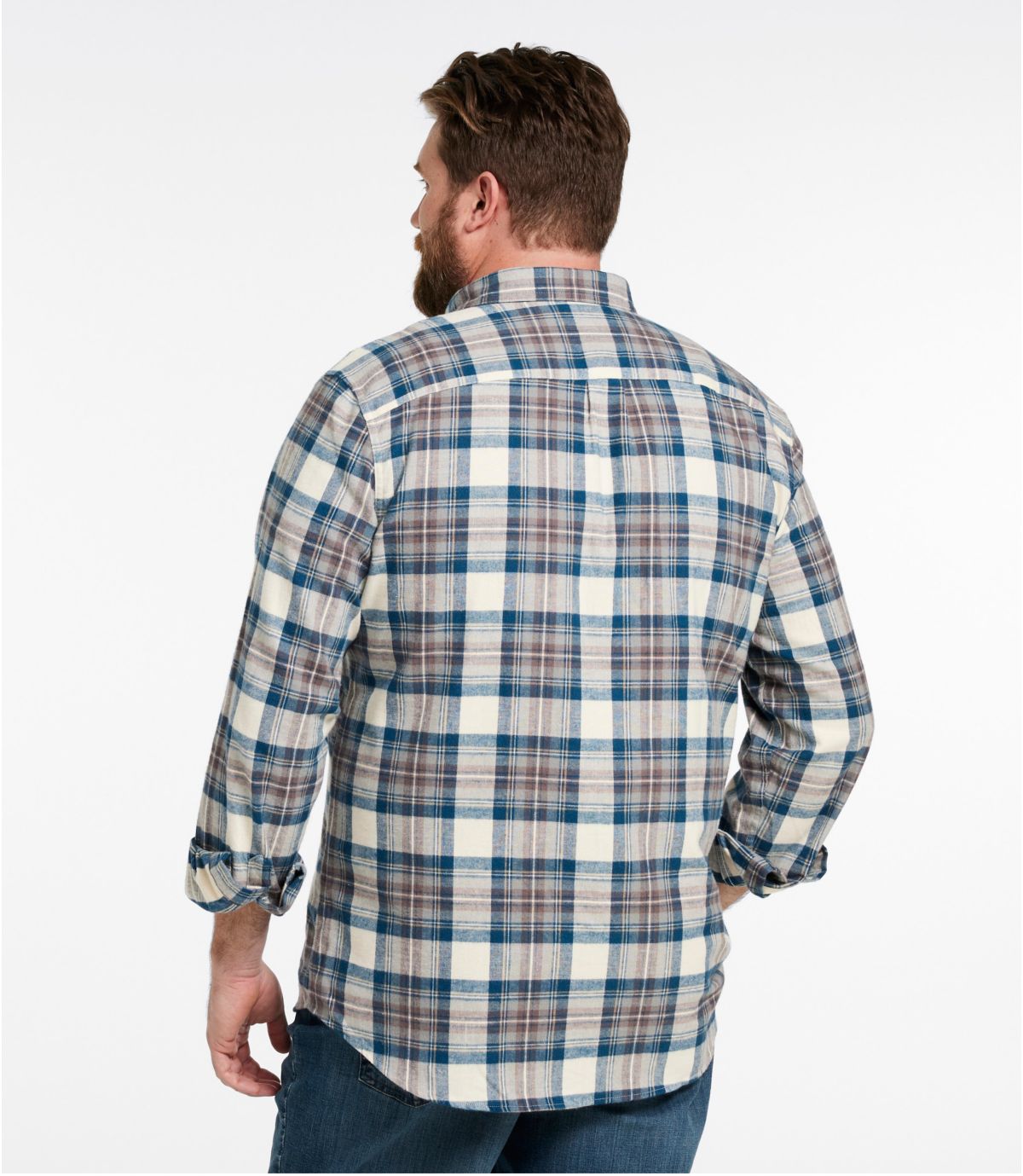 Men's Scotch Plaid Flannel Shirt, Slightly Fitted - US 0705