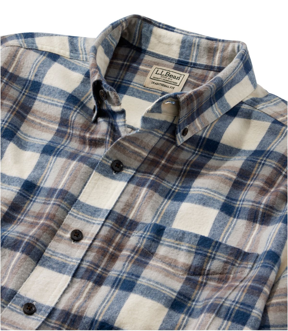 Men's Scotch Plaid Flannel Shirt, Slightly Fitted - US 0705