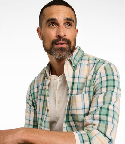 Men's Scotch Plaid Flannel Shirt, Slightly Fitted - US 0705
