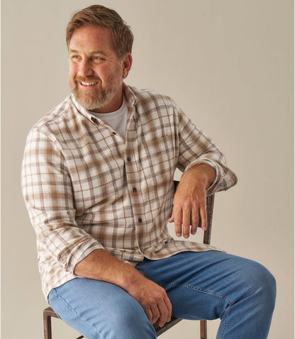 Men's Scotch Plaid Flannel Shirt, Slightly Fitted - US 0705