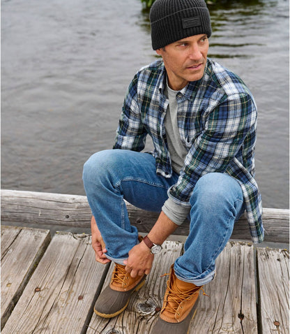 Men's Scotch Plaid Flannel Shirt, Slightly Fitted - US 0705