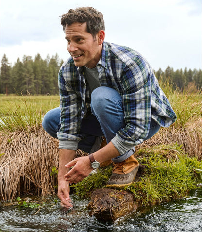 Men's Scotch Plaid Flannel Shirt, Slightly Fitted - US 0705