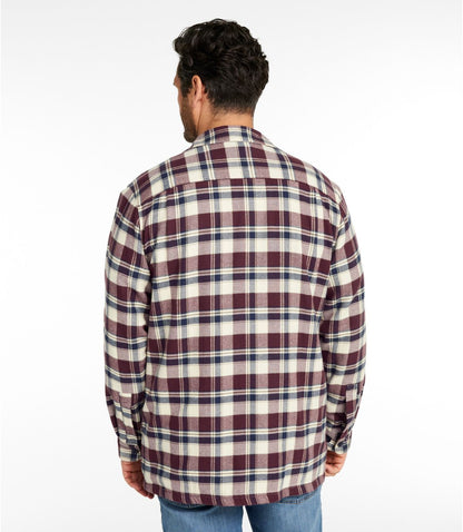 Men's Fleece-Lined Flannel Shirt, Traditional Fit, Plaid - US 5645
