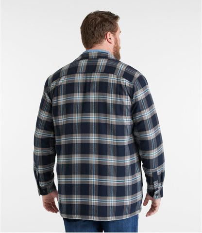 Men's Fleece-Lined Flannel Shirt, Traditional Fit, Plaid - US 5645