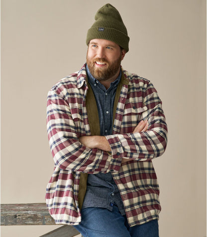 Men's Fleece-Lined Flannel Shirt, Traditional Fit, Plaid - US 5645
