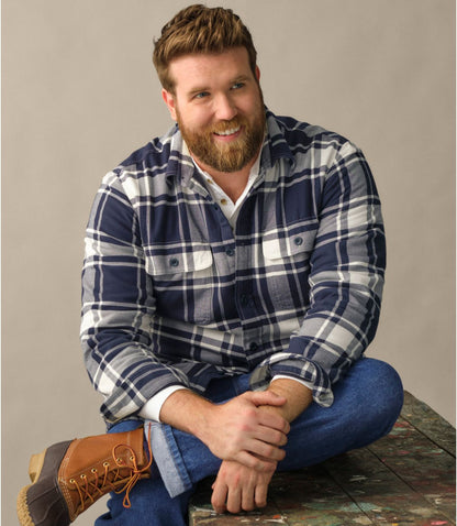 Men's Fleece-Lined Flannel Shirt, Traditional Fit, Plaid - US 5645
