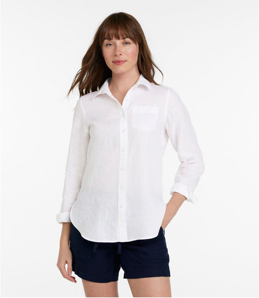 Women's Premium Washable Linen Shirt, Tunic - US 1837