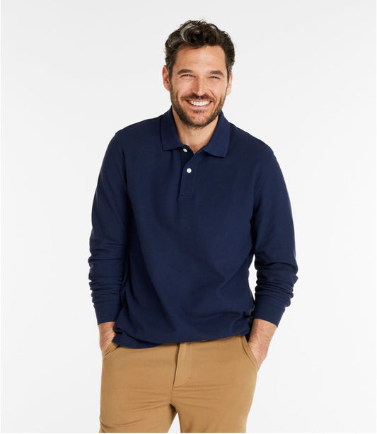 Men's Premium Double L® Polo, Long-Sleeve Without Pocket - US 4653