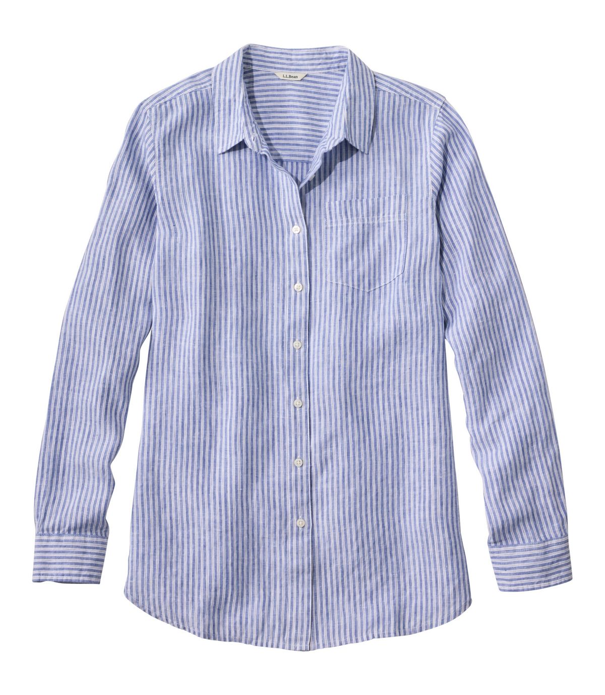 Women's Premium Washable Linen Shirt, Tunic Stripe - US 2994