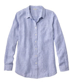 Women's Premium Washable Linen Shirt, Tunic Stripe - US 2994