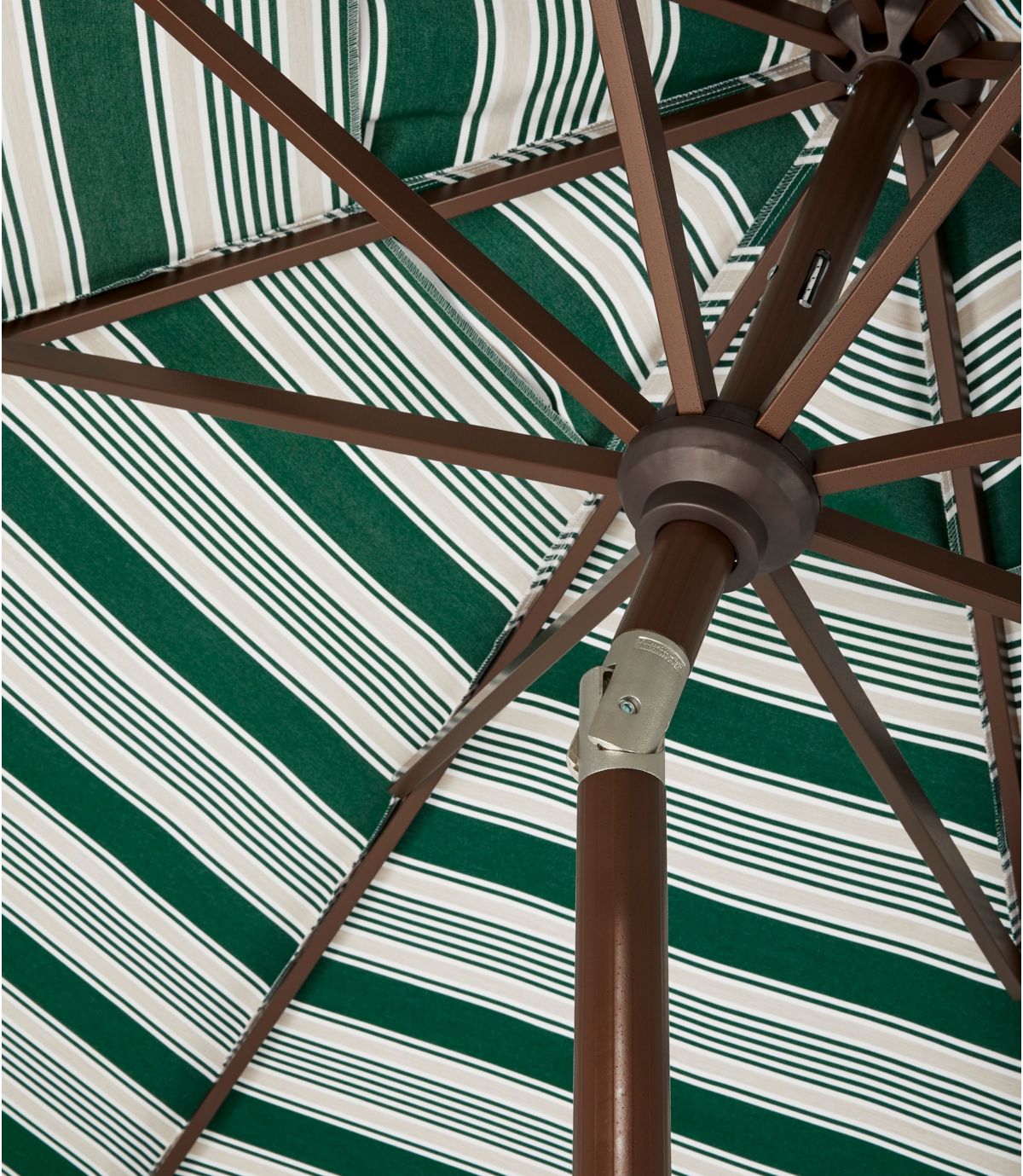 Sunbrella Market Umbrella, Aluminum Stripe - US 7881
