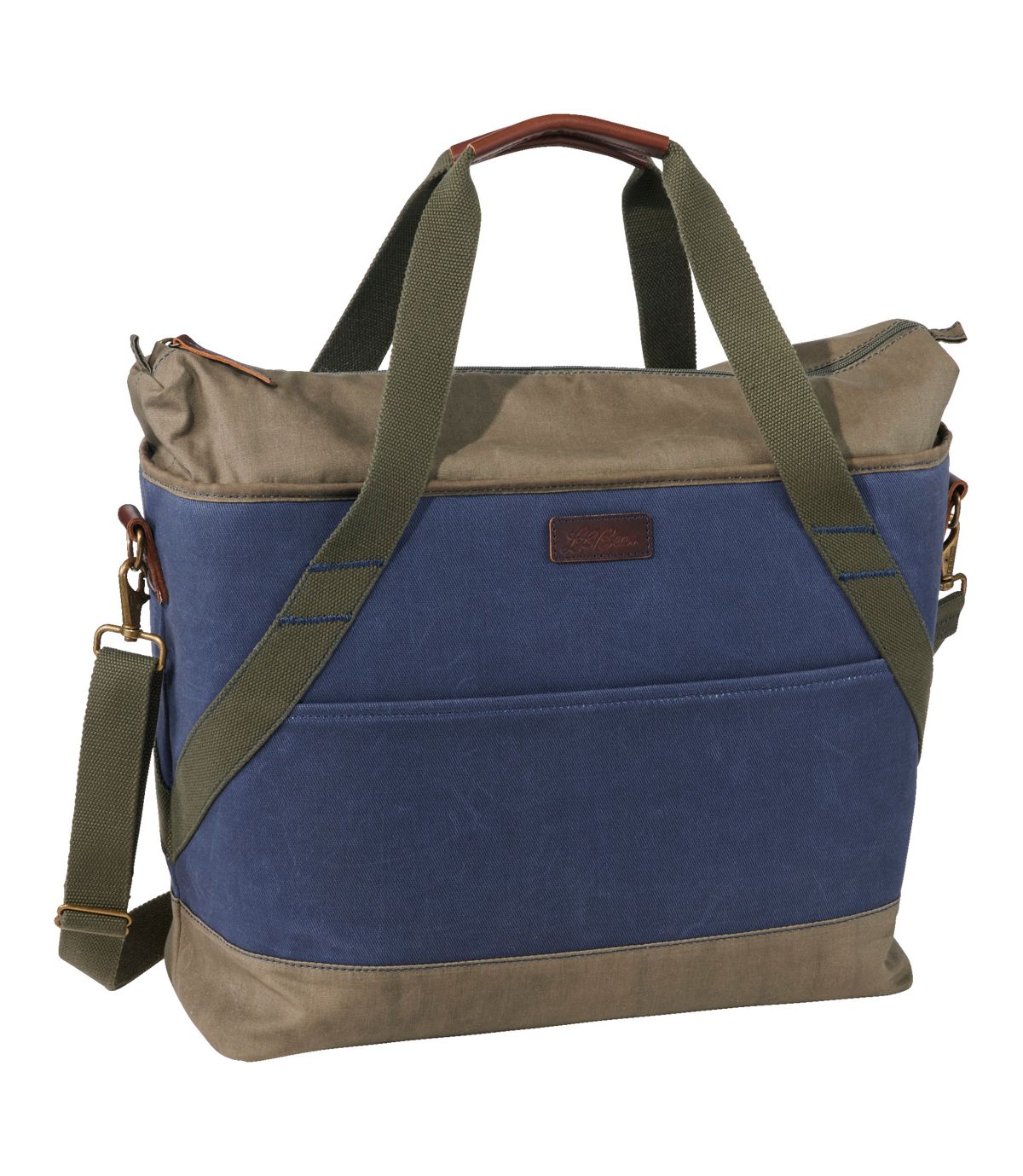 Insulated Waxed-Canvas Tote, Large - US 8568