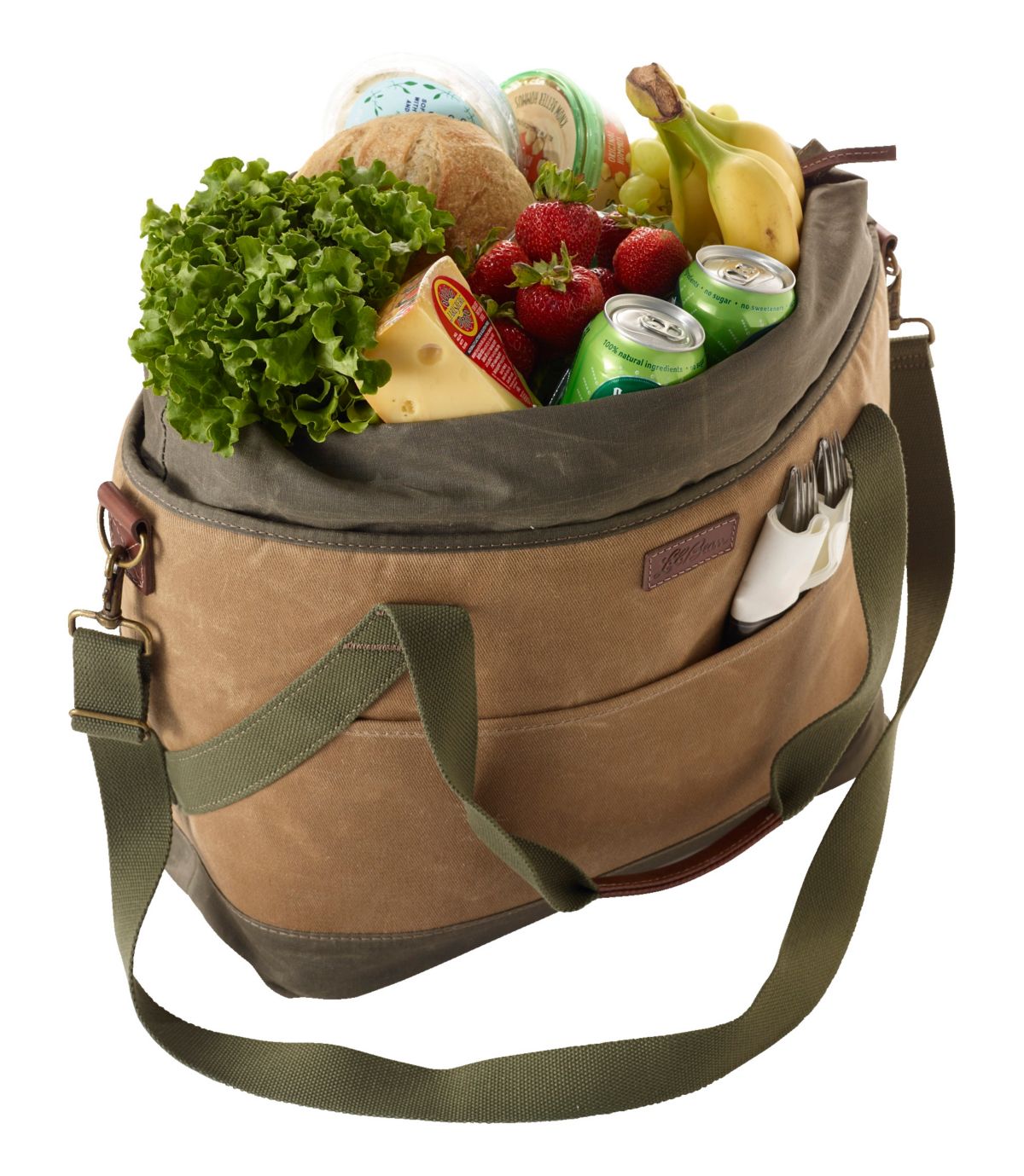 Insulated Waxed-Canvas Tote, Large - US 8568
