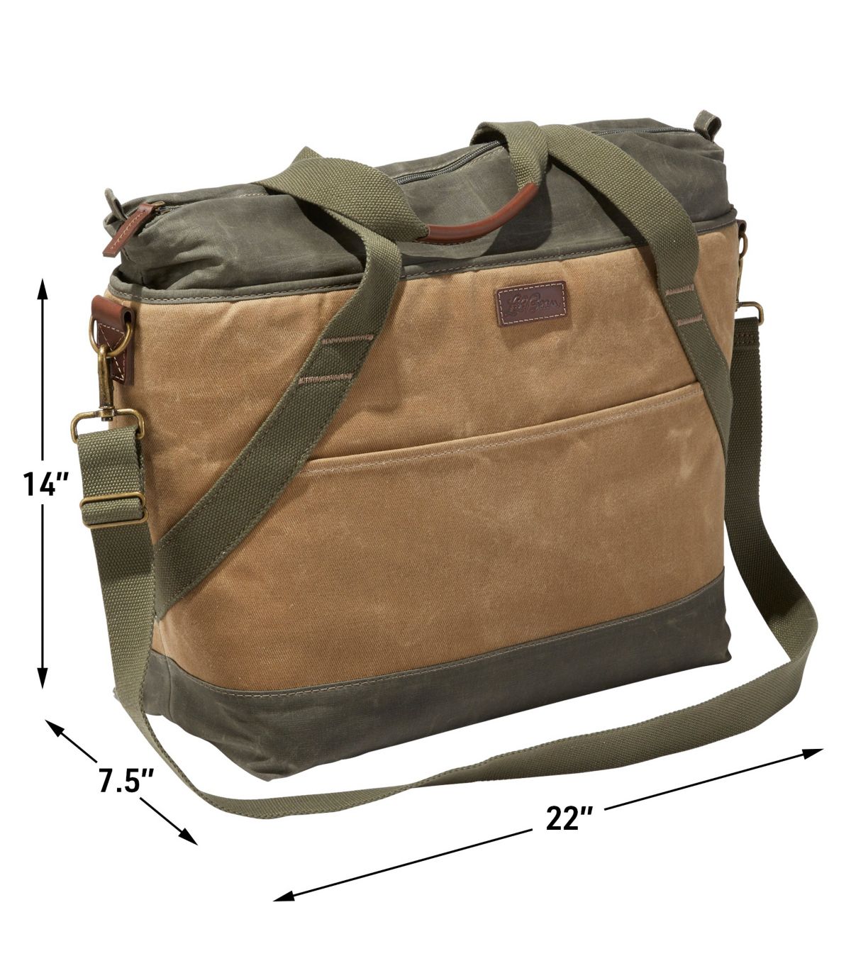 Insulated Waxed-Canvas Tote, Large - US 8568