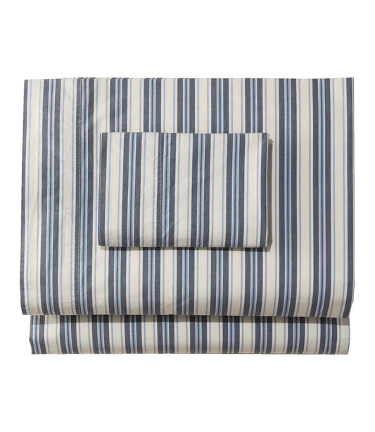 Sunwashed Percale Sheet Collection, Stripe - US 1473