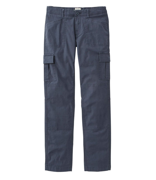 Women's Stretch Canvas Cargo Pants, Mid-Rise Straight-Leg - US 9763