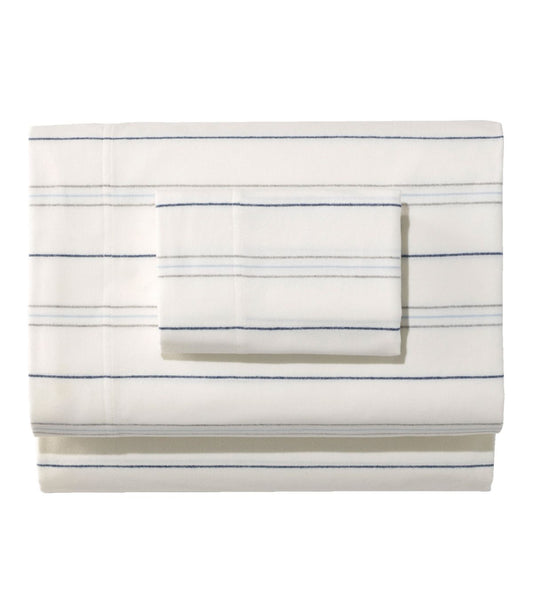 Organic Flannel Sheet Collection, Stripe - US 7630