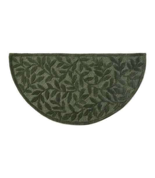 Wool Hearth Rug, Crescent, Leaf - US 4462