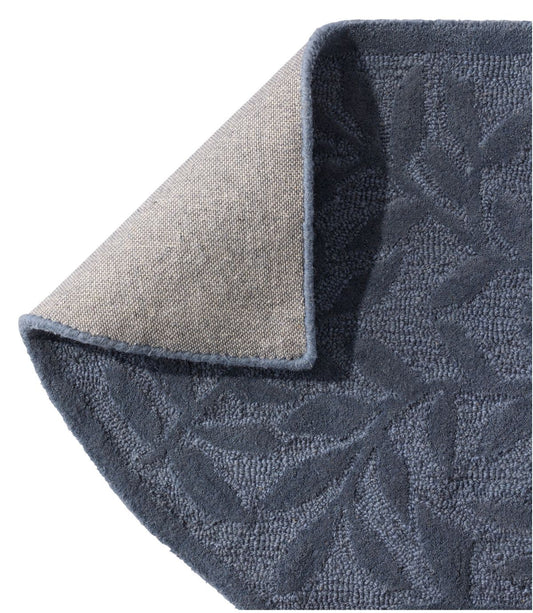 Wool Hearth Rug, Crescent, Leaf - US 4462