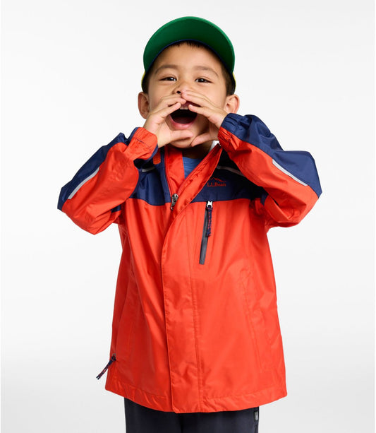 Kids' Trail Model Rain Jacket, Colorblock - US 7367