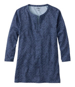 Women's L.L.Bean Tee, Three-Quarter-Sleeve Splitneck Tunic Print - US 7151