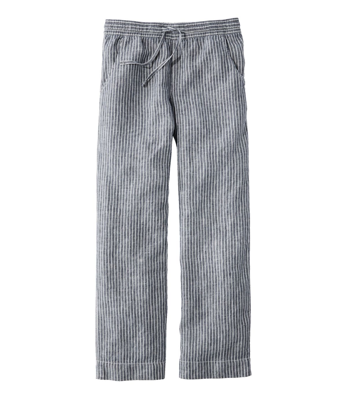 Women's Premium Washable Linen Pull-On Pants, Stripe - US 2610