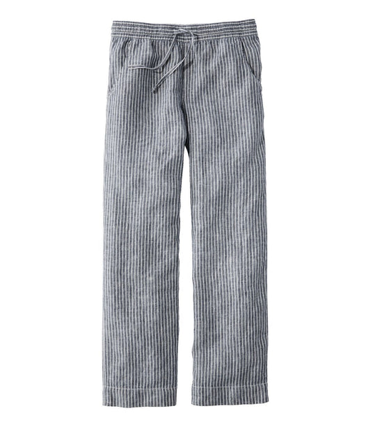 Women's Premium Washable Linen Pull-On Pants, Stripe - US 2610