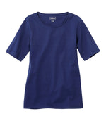 Women's L.L.Bean Jewelneck Tee, Elbow-Sleeve - US 5717