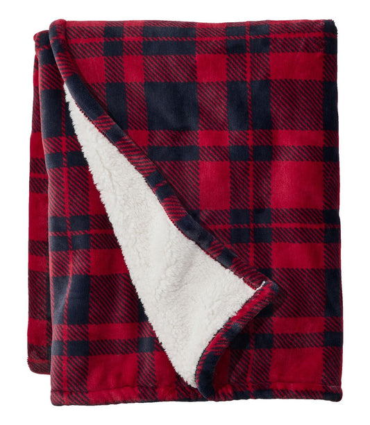 Wicked Plush Sherpa Throw, Plaid - US 8635