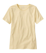 Women's Pima Cotton Tee, Short-Sleeve Crewneck Stripe - US 7799