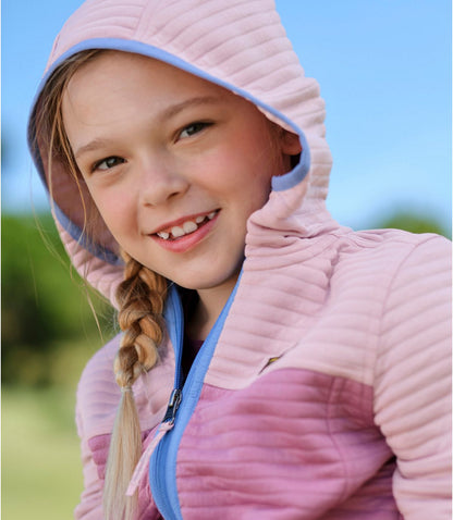 Kids' Airlight Full-Zip Hoodie, Colorblock - US 2571