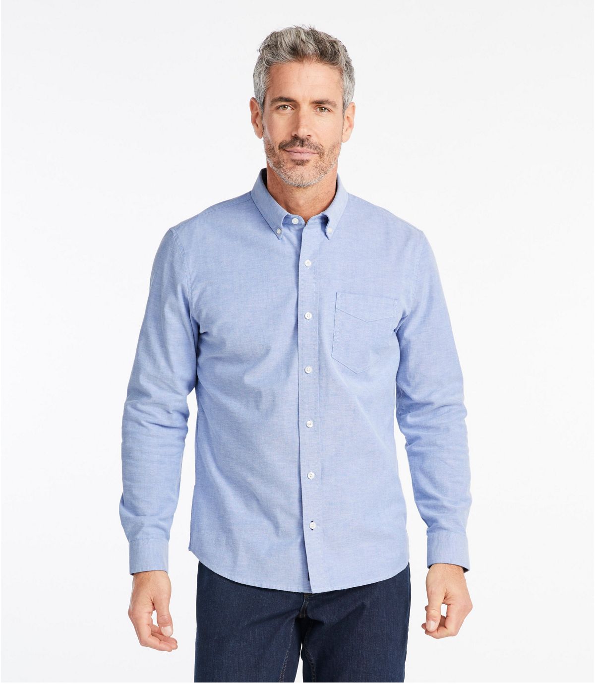 Men's Comfort Stretch® Oxford Shirt, Slightly Fitted Untucked Fit - US 6429