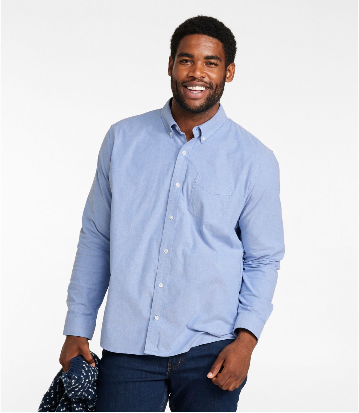 Men's Comfort Stretch® Oxford Shirt, Slightly Fitted Untucked Fit - US 6429