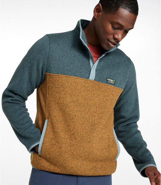 Men's L.L.Bean Sweater Fleece Pullover, Colorblock - US 1111