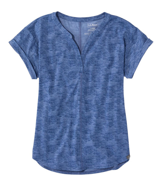 Women's Streamside Tee, Short-Sleeve Splitneck Print - US 1571