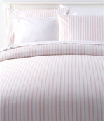 Sunwashed Percale Comforter Cover, Stripe Leaf - US 3628