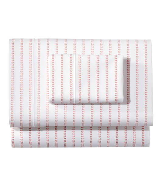Sunwashed Percale Sheet Collection, Stripe Leaf - US 3064