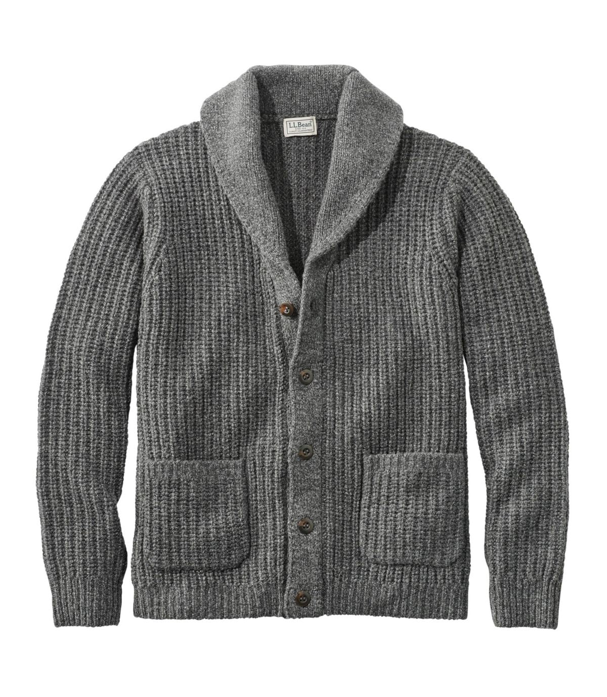 Men's L.L.Bean Classic Ragg Wool Sweater, Cardigan - US 6156