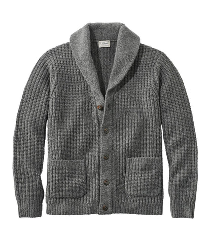 Men's L.L.Bean Classic Ragg Wool Sweater, Cardigan - US 6156
