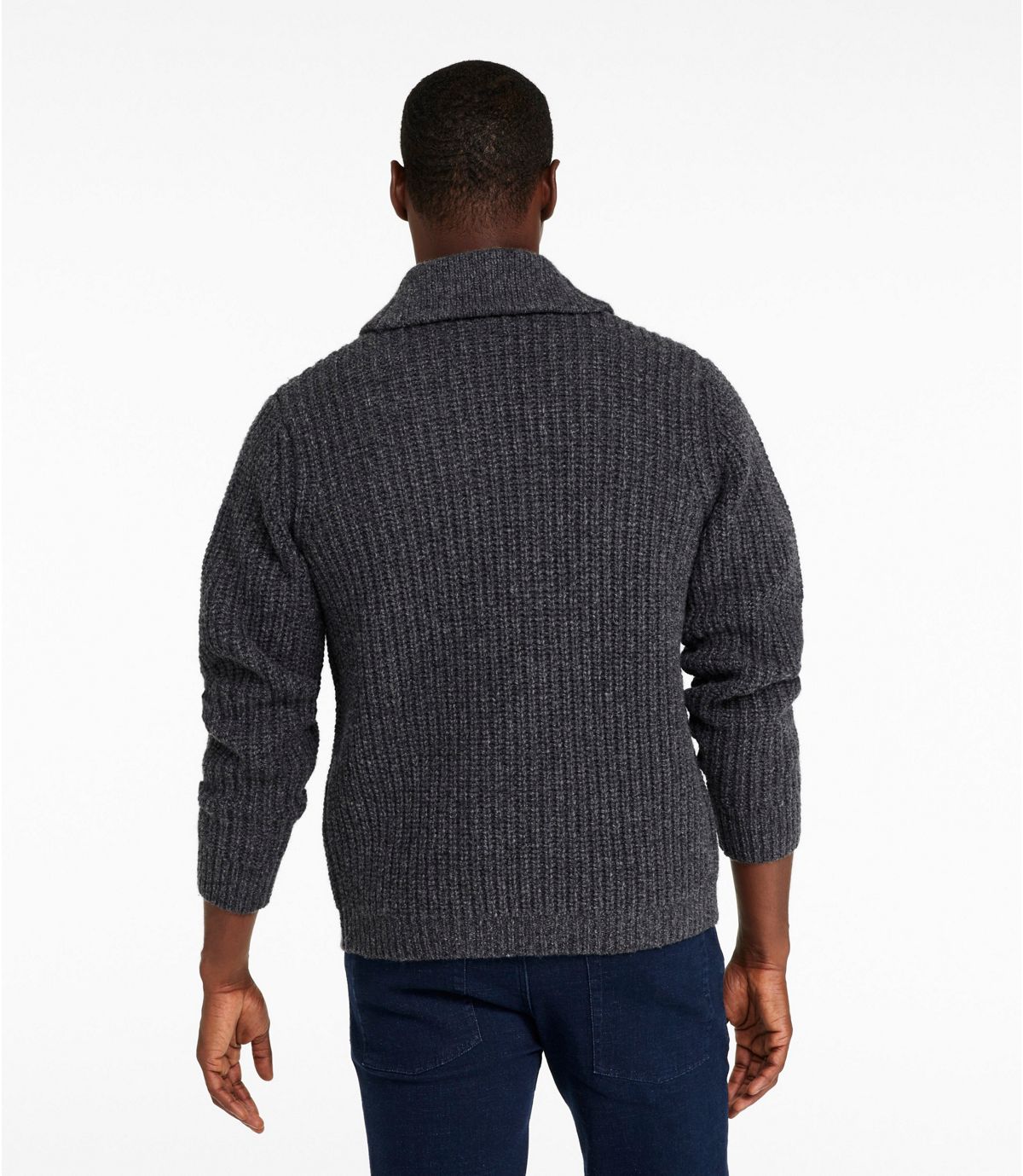 Men's L.L.Bean Classic Ragg Wool Sweater, Cardigan - US 6156