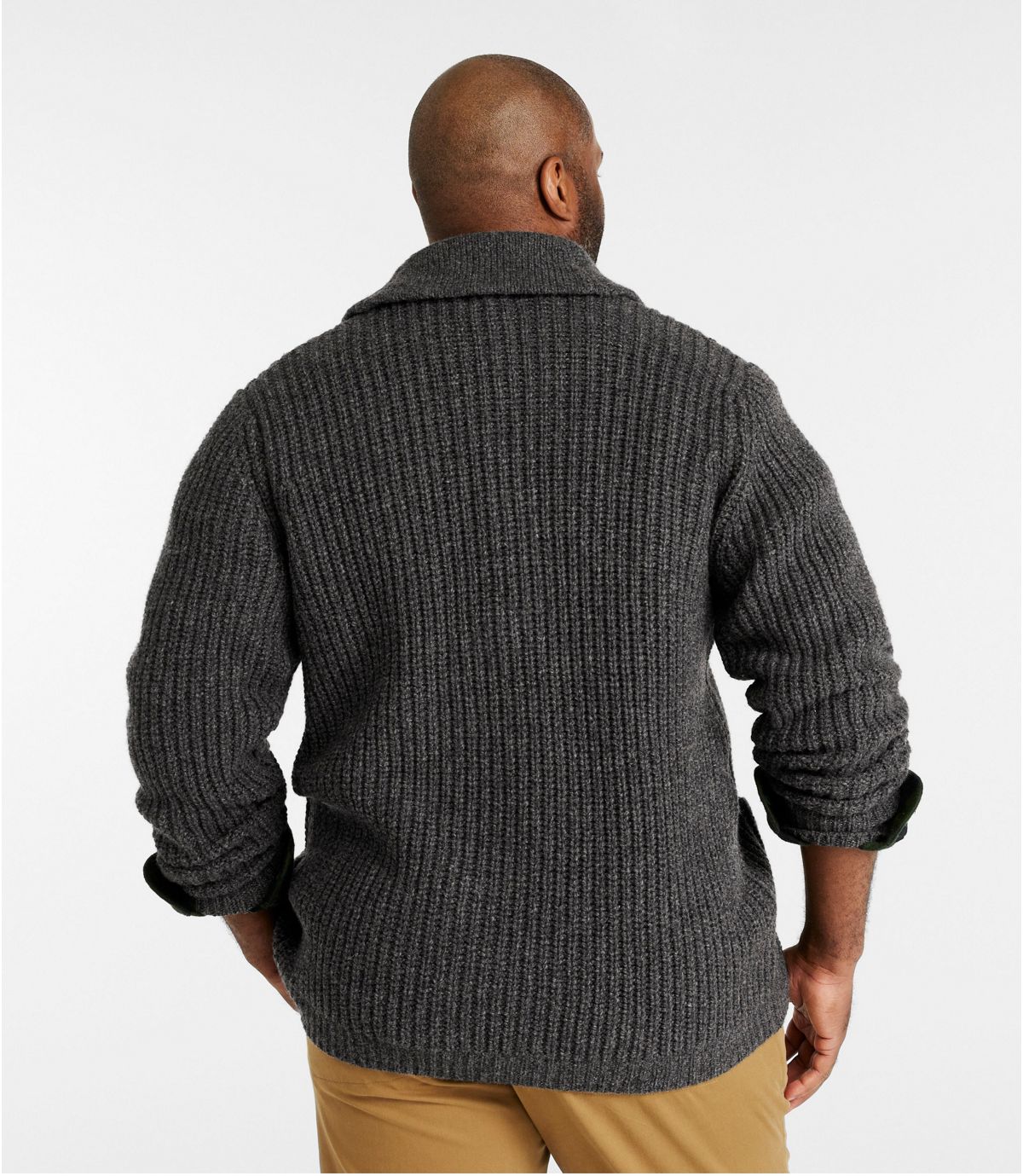 Men's L.L.Bean Classic Ragg Wool Sweater, Cardigan - US 6156